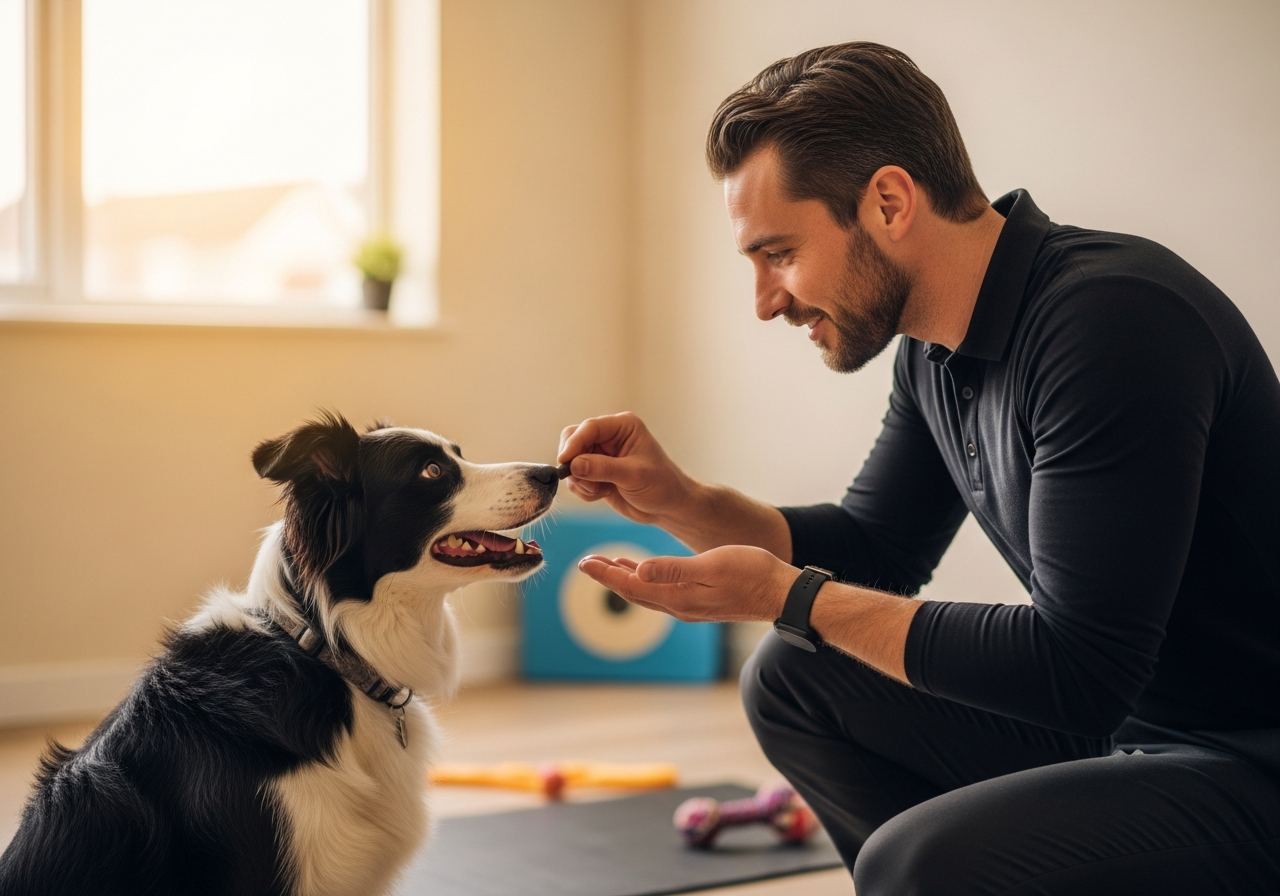 Private dog training session